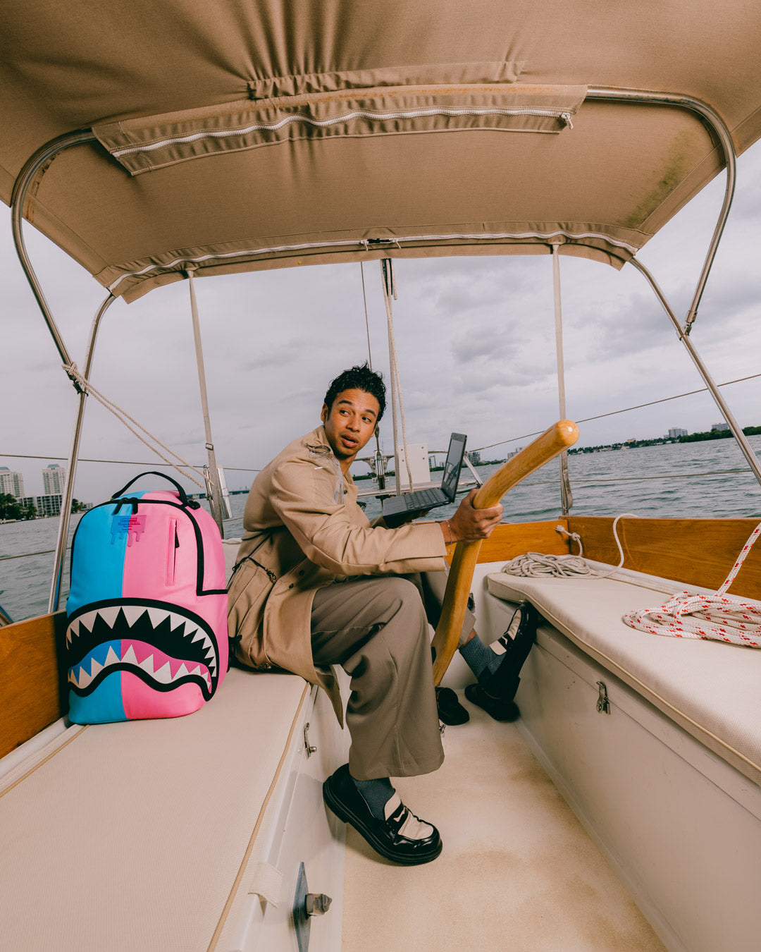 CANDY CLASH SHARK CENTRAL BACKPACK