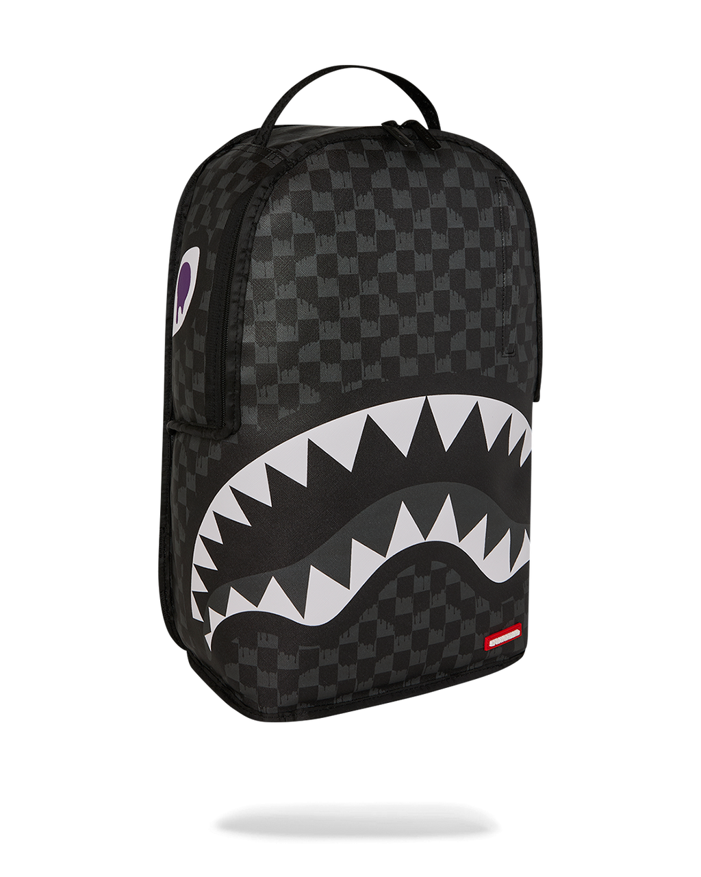 REVERSE MODE - PURPLE VELOUR TO BLACK CHECK BACKPACK