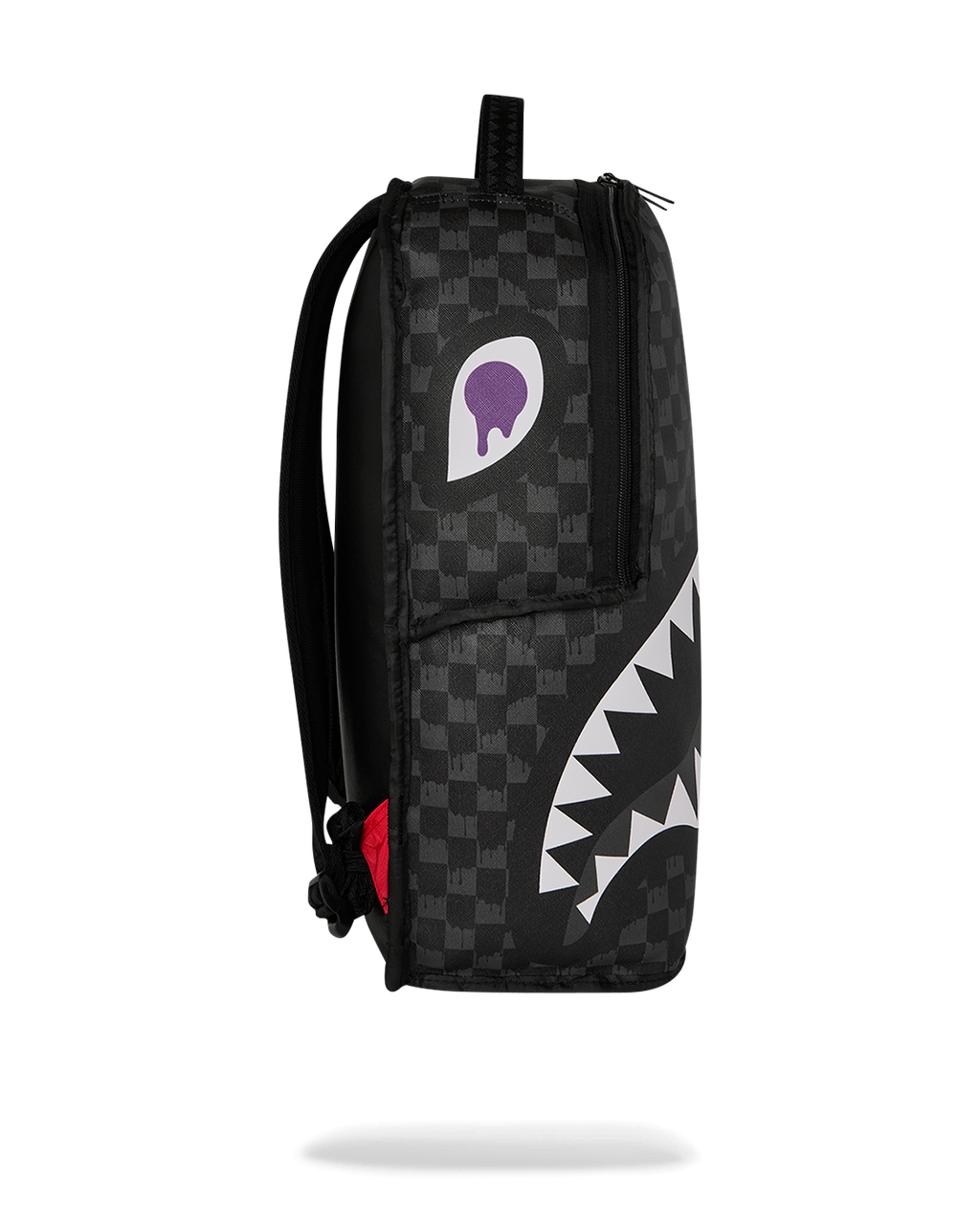 REVERSE MODE - PURPLE VELOUR TO BLACK CHECK BACKPACK
