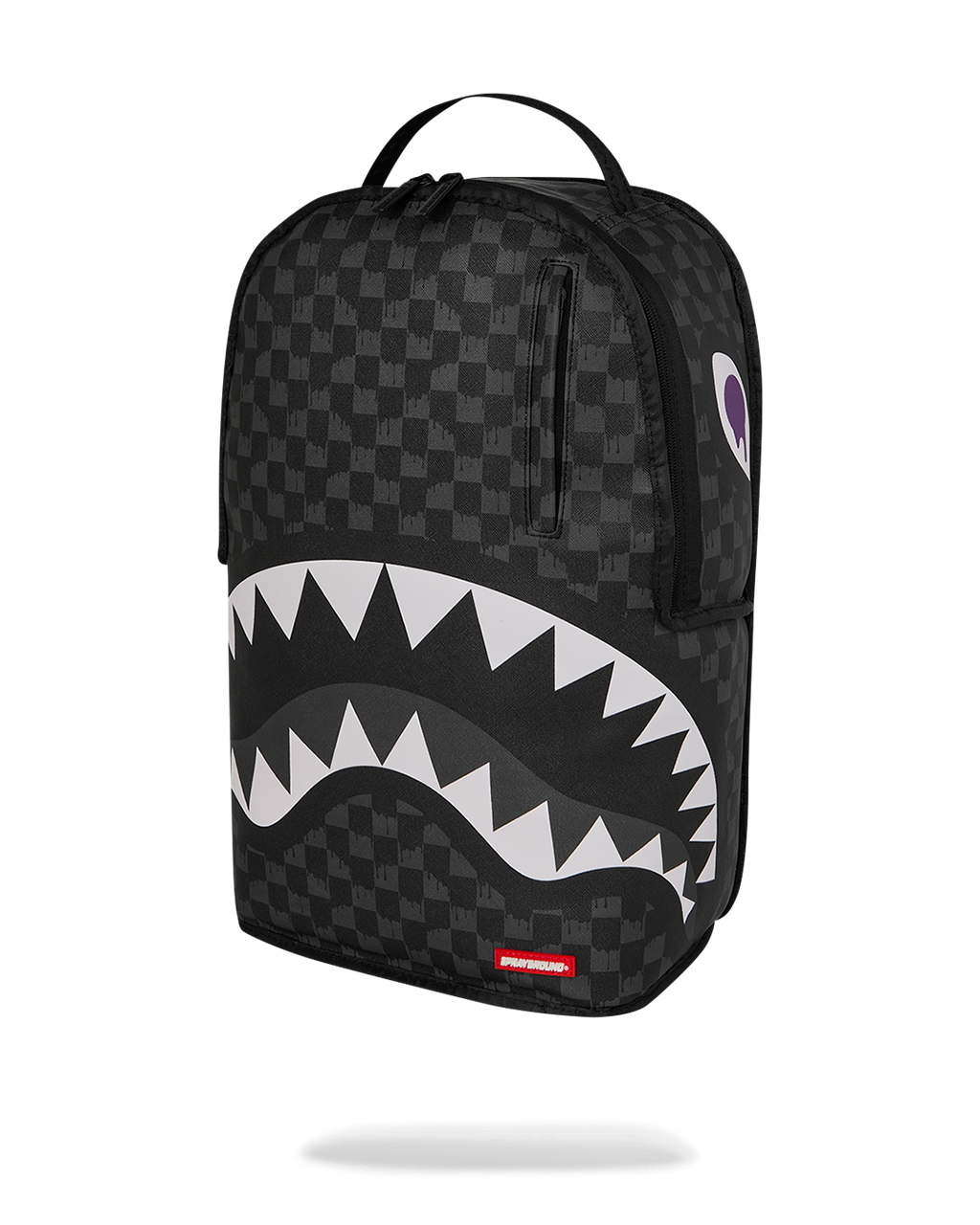 REVERSE MODE - PURPLE VELOUR TO BLACK CHECK BACKPACK