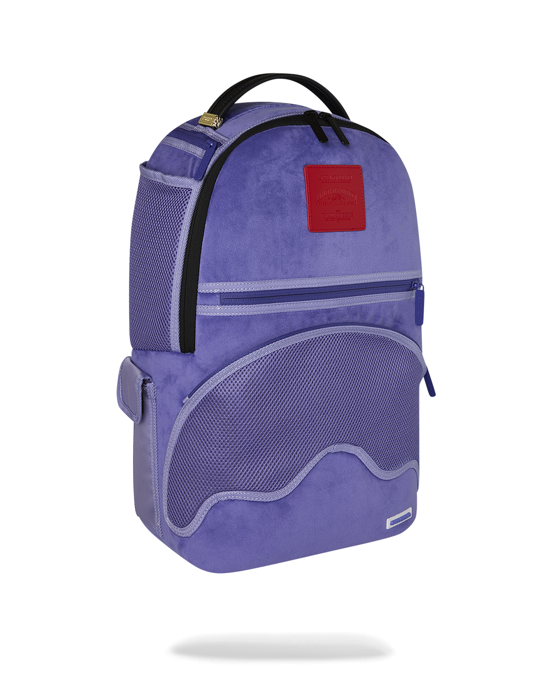 REVERSE MODE - PURPLE VELOUR TO BLACK CHECK BACKPACK