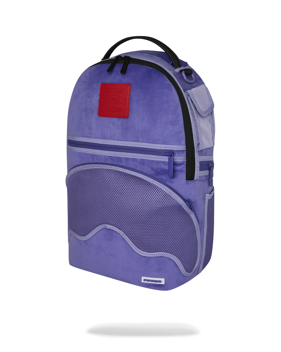 REVERSE MODE - PURPLE VELOUR TO BLACK CHECK BACKPACK