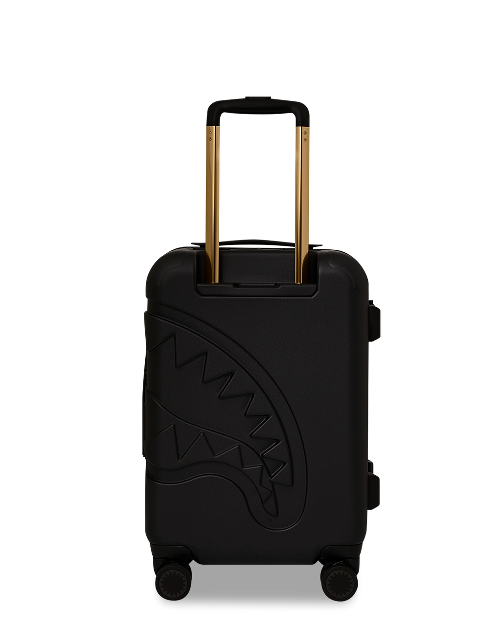 REALITY CHECK SHARKITECTURE CARRY-ON JETBLACK LUGGAGE (GOLD HARDWARE)
